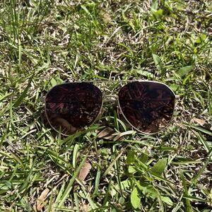 DIFF Eyeware Gold Tone Aviator Sunglasses DASH BG-CG16 PRC Metal Frames